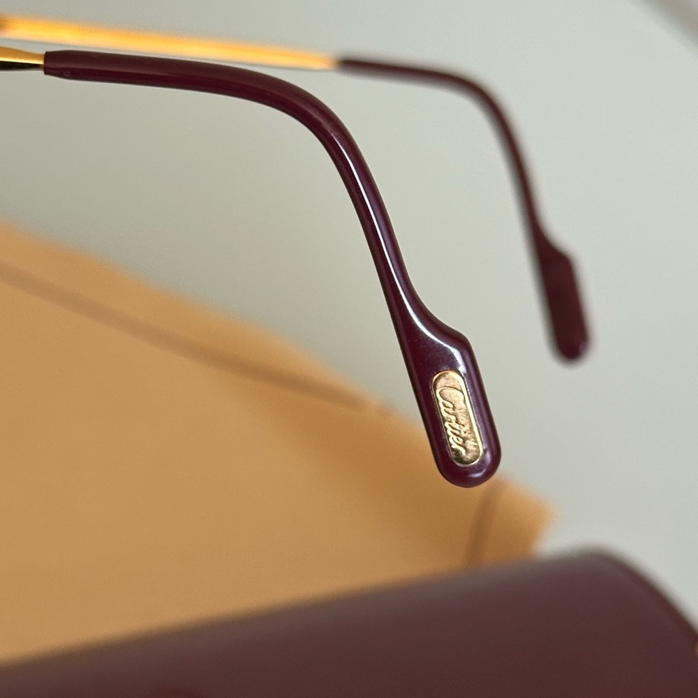 Vintage Cartier Oval Sunglasses 18k gold plated. - Picture 3 of 16